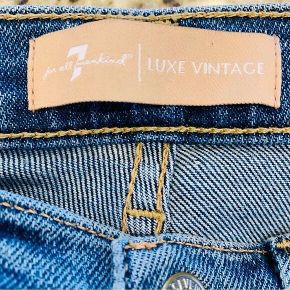 7 For All Mankind Luxe High Waist Ankle Skinny Jeans Size 26 - Picture 8 of 11
